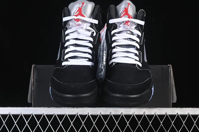 All categories Air Jordan Jordan series basketball shoes Air Jordan 5 GX foreign trade version Air Jordan 5 Black "Metallic Reimagined" AJ5 Joe 5 black silver HF3975-001